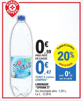 E.Leclerc Limonade "SPRINK'S" offre