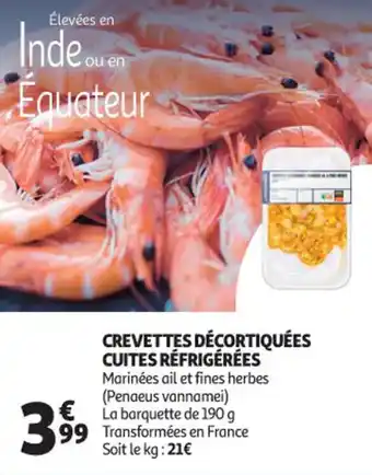 Auchan Crevettes décortiquées cuites réfrigérées offre