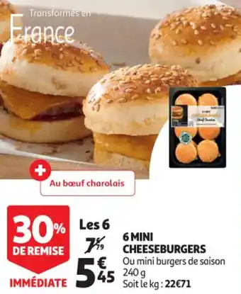 Auchan 6 mini cheeseburgers offre