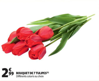 Auchan Bouquet de 7 tulipes offre
