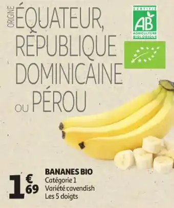 Auchan Bananes bio offre