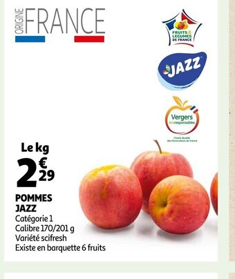Auchan Pommes jazz offre