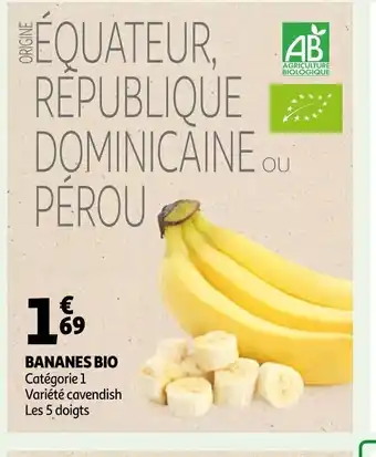 Auchan Bananes bio offre