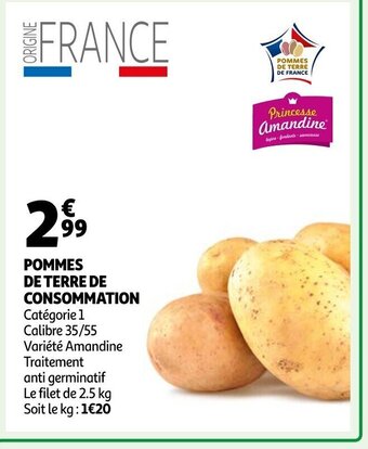Auchan Pommes de terre de consommation offre