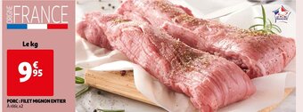 Auchan Porc filet mignon entier offre