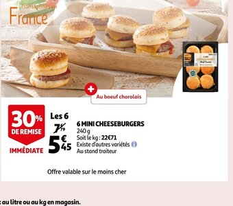 Auchan 6 Mini cheeseburgers offre