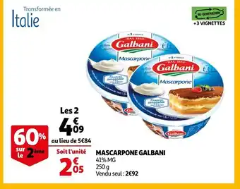 Auchan Mascarpone galbani offre