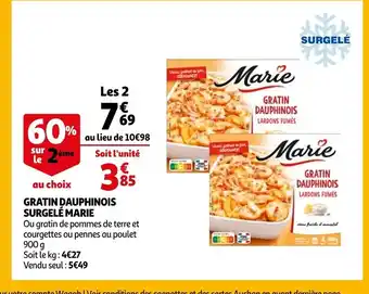 Auchan Gratin dauphinois surgele marie offre