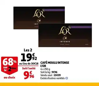 Auchan Cafe moulu intense l'Or offre