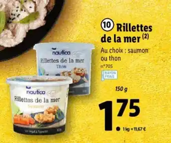 Lidl Rillettes de la mer offre