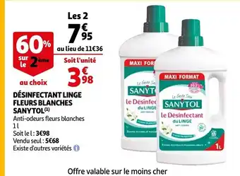 Desinfectant linge fleurs blanches sanytol