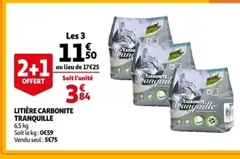 Auchan Litiere carbonite tranquille offre