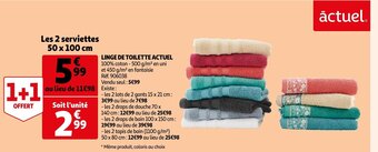 Auchan Linge de toilette actuel offre