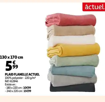 Auchan Plaid flanelle actuel offre