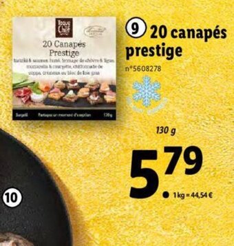 20 canapés prestige
