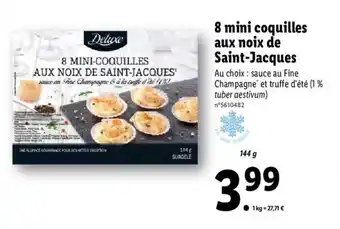 Lidl 8 minis coquilles aux de Saint-Jacques offre