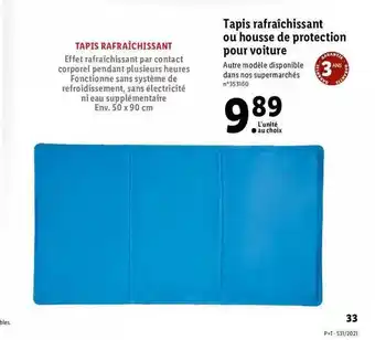 Tapis Rafraîchissant Ou Housse De Protection Pour Voiture