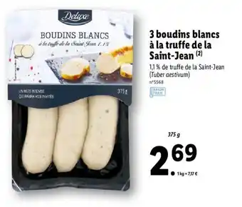 3 boudins blancs à la truffe de la Saint-Jean