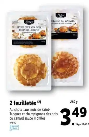 Lidl 2 feuilletés offre