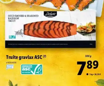 Lidl Truite gravlax ASC offre