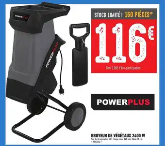 Broyeur de végétaux 2400w powerplus