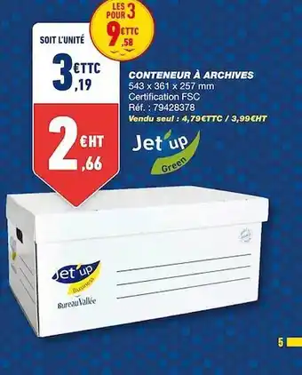 Conteneur à archives jet'up