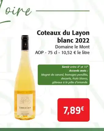 Colruyt Coteaux du layon blanc 2022 offre