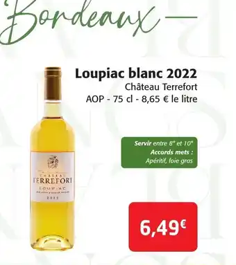 Colruyt Loupiac blanc 2022 offre