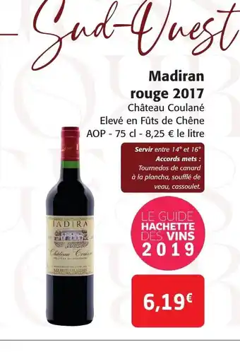 Madiran rouge 2017