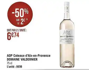 Casino Supermarchés Aop côteaux-d'aix-en-provence domaine valdernier offre