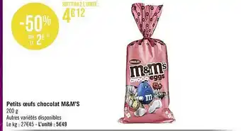Casino Supermarchés Petits œufs chocolat m&m's offre