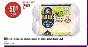 Casino Supermarchés Œufs fermiers de poules élevées en liberté label rogue loué offre