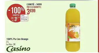 100% pur jus orange
