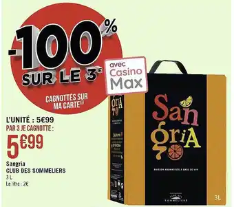 Sangria club des sommeliers
