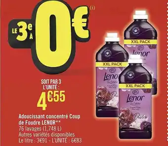 Adoucissant concentré coup de foudre lenor