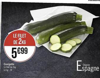 Casino Supermarchés Courgette offre