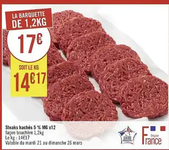 Steaks hachés 5% mg x 12