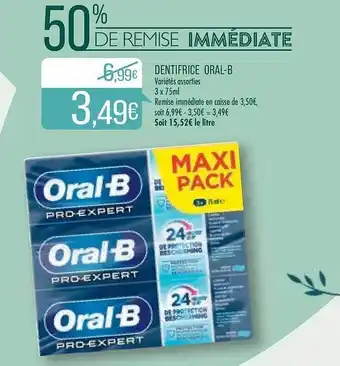 Match Dentifrice oral-b offre