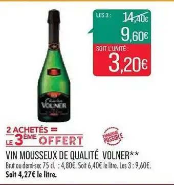 Match Vin mousseux de qualité volner offre