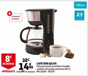 Auchan Cafetière qilive offre