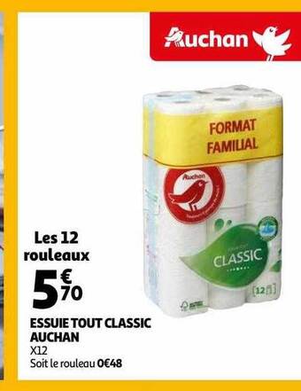 Auchan Essuie tout classic auchan offre