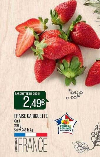 Match Fraise gariguette offre