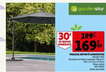 Auchan Parasol déporté gardenstar offre