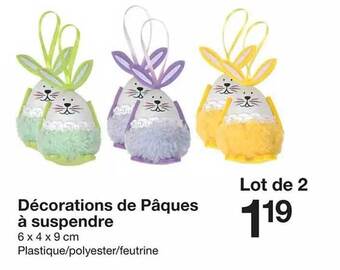 Zeeman Décorations de pâques à suspendre offre