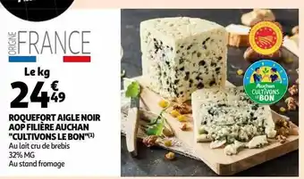 Roquefort aigle noir aop filière auchan