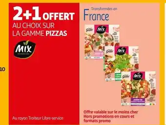 Auchan La gamme pizzas mix offre