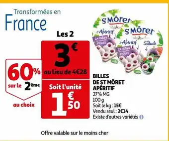 Auchan Billes de st môret apritif offre