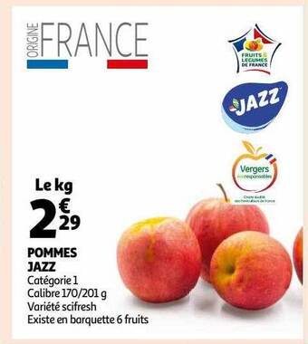 Auchan Pommes jazz offre