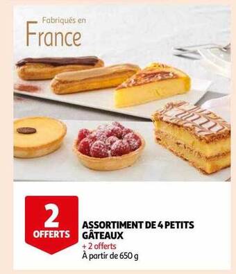 Auchan Assortiment de 4 petits gâteaux offre