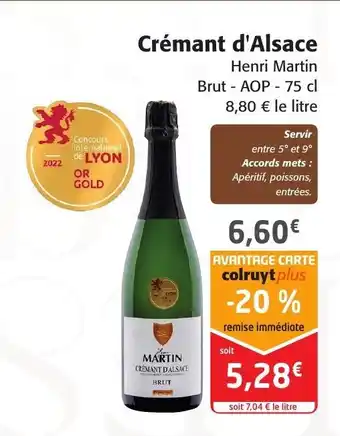 Colruyt Cremant d'alsace offre